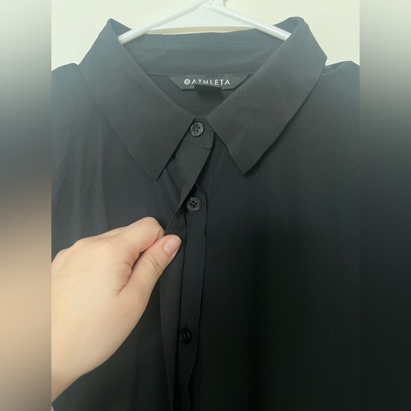 Athleta Urbanite black dress midi button down - Picture 10 of 11